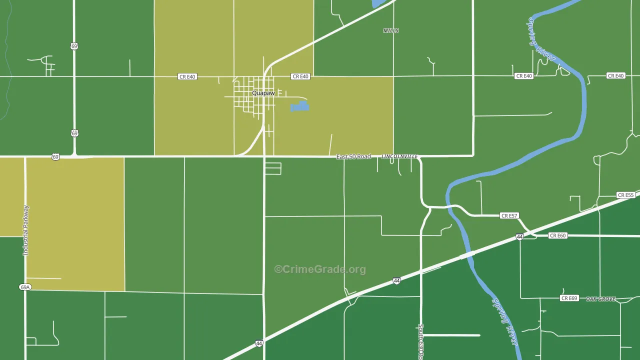 Lincolnville, OK Map of Drug-Related Crime Rates