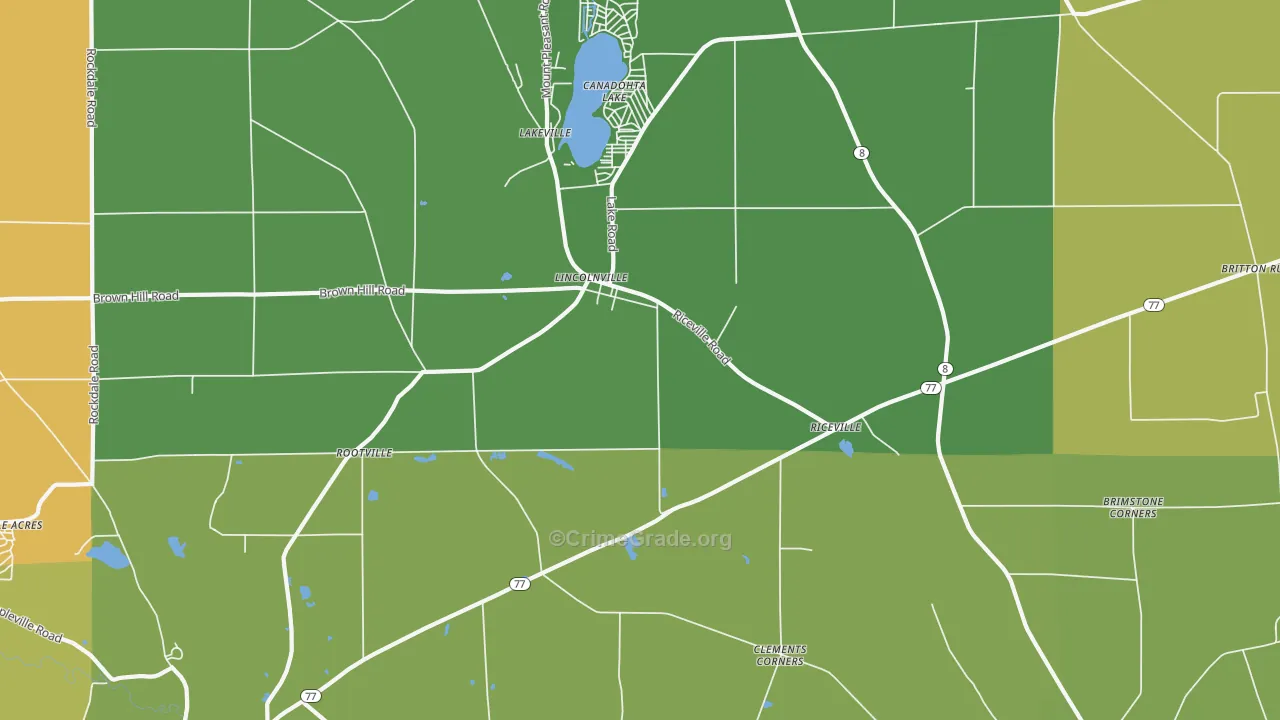 Lincolnville, PA Map of Drug-Related Crime Rates