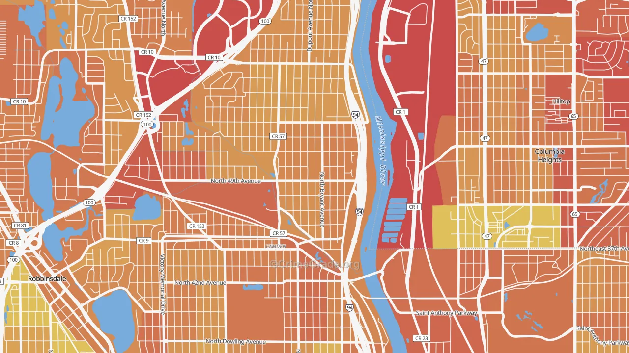 Lind-Bohanon, Minneapolis, MN Map of Drug-Related Crime Rates