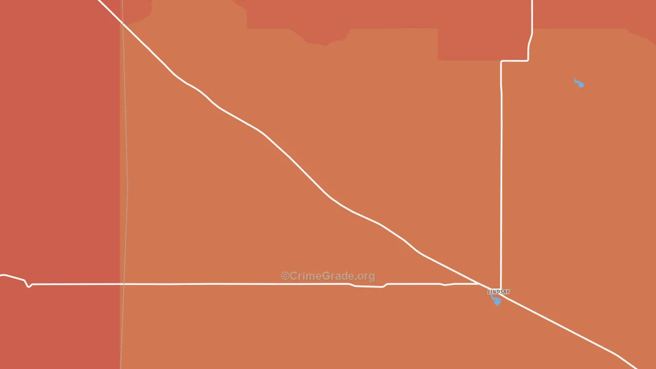 Lindsay, MT Map of Drug-Related Crime Rates