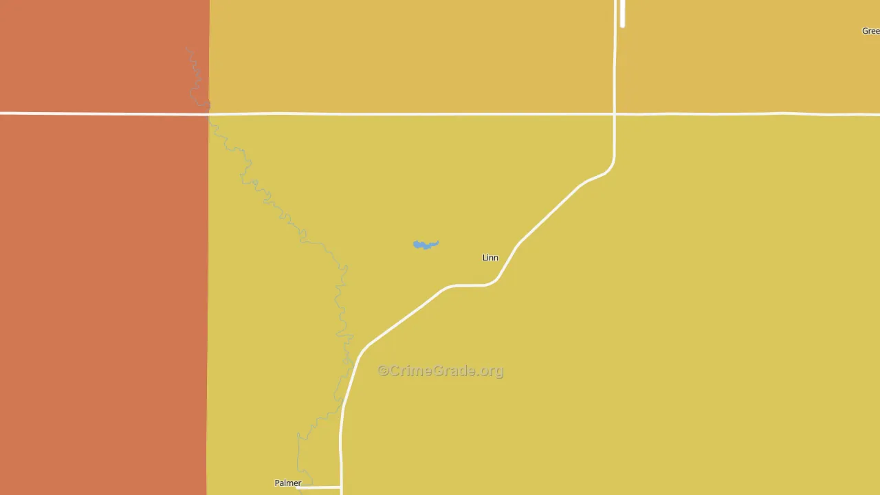 Linn, KS Map of Drug-Related Crime Rates