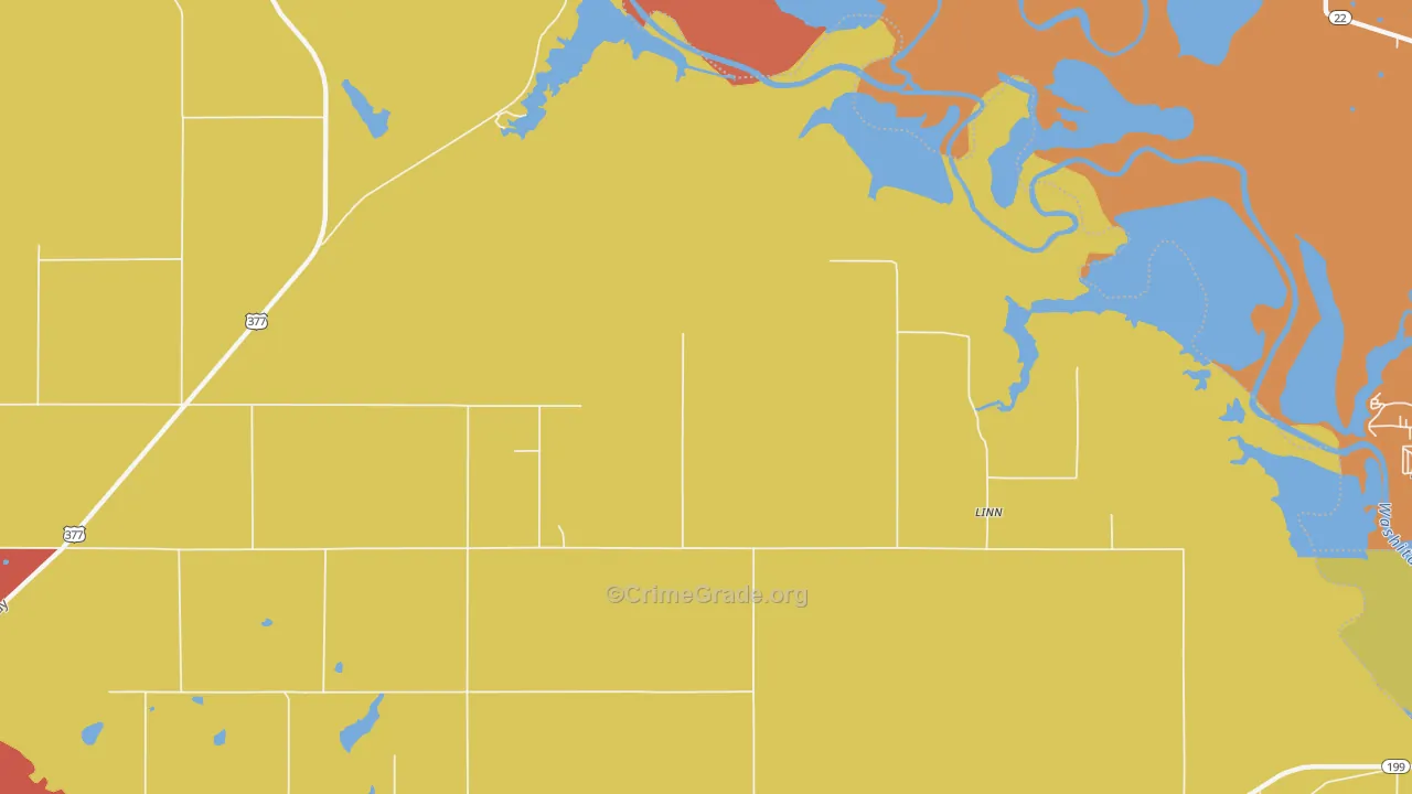 Linn, OK Map of Drug-Related Crime Rates