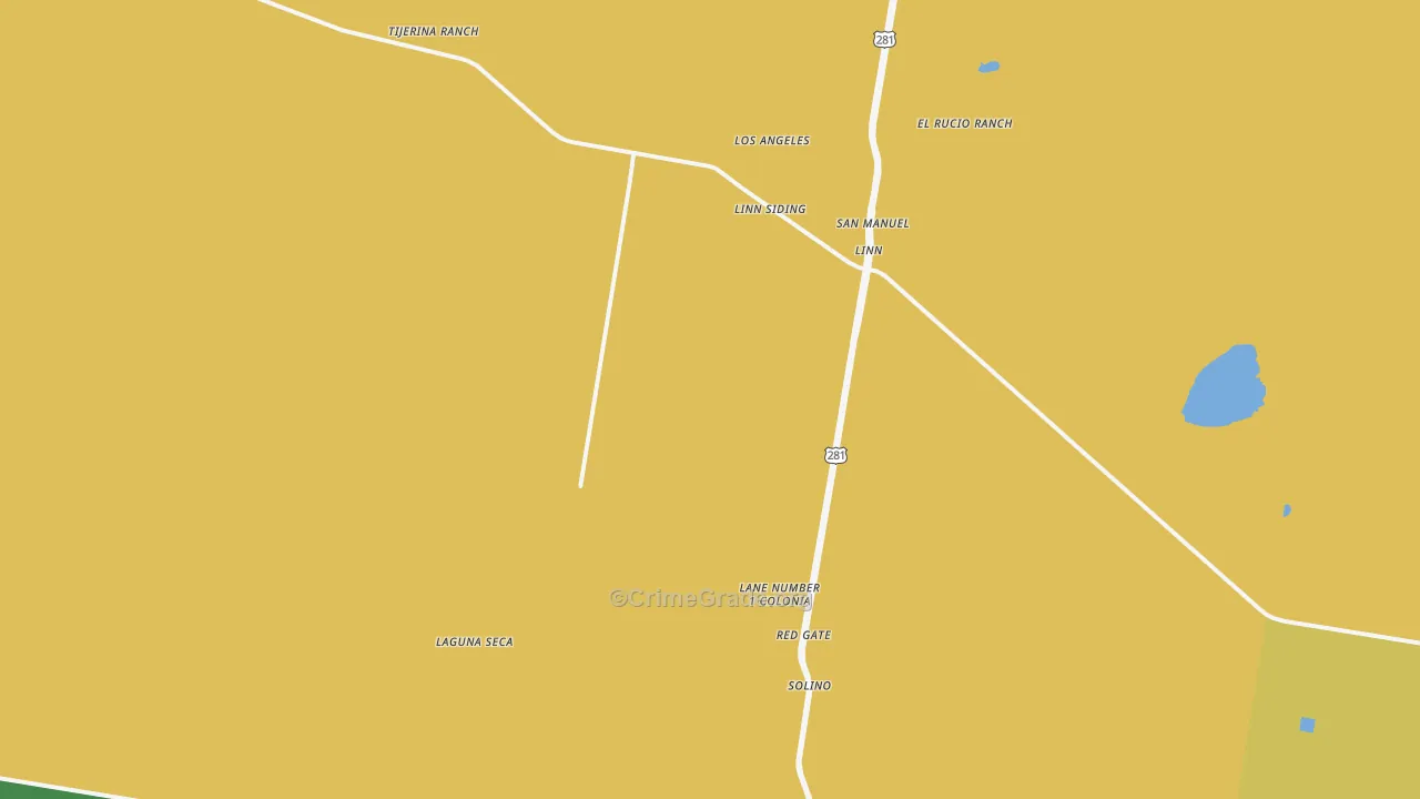 Linn, TX Map of Drug-Related Crime Rates