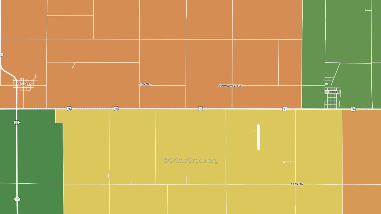 Lintner, IL Map of Drug-Related Crime Rates