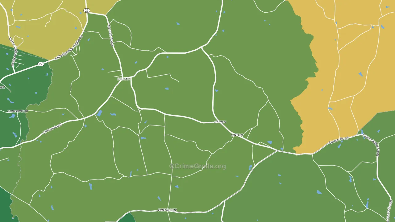 Linton, GA Map of Drug-Related Crime Rates