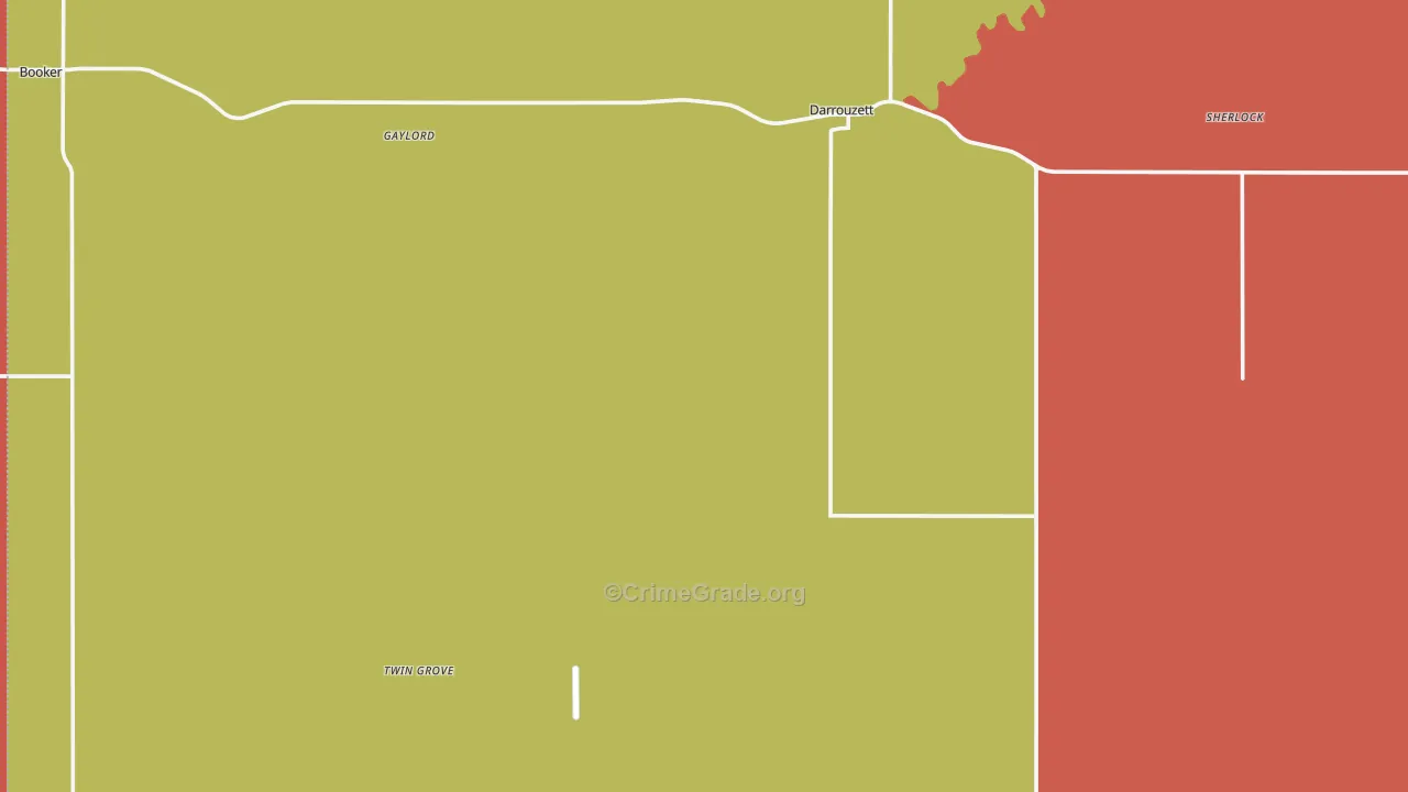 Lipscomb County, TX Map of Drug-Related Crime Rates