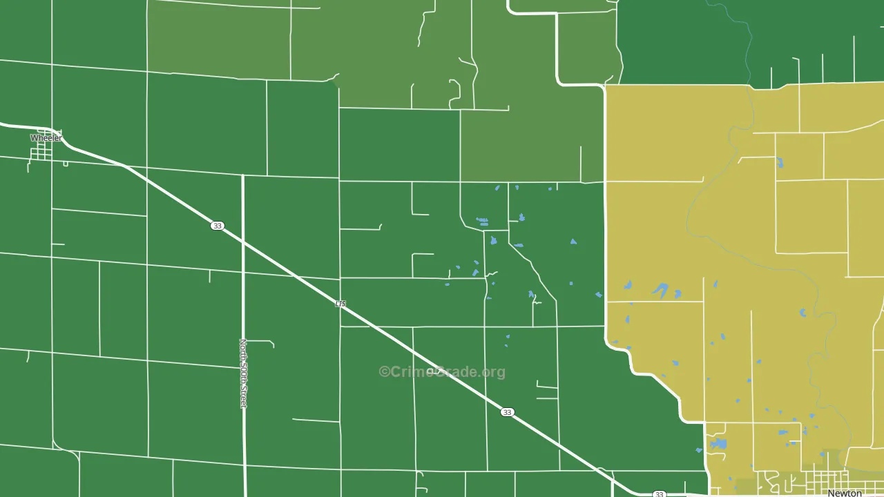 Lis, IL Map of Drug-Related Crime Rates