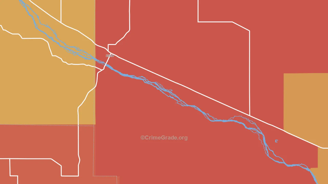 Lisco, NE Map of Drug-Related Crime Rates