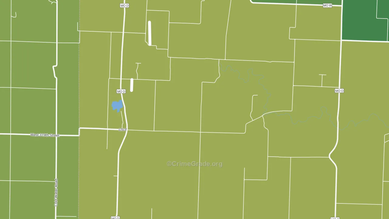 Lisle, MO Map of Drug-Related Crime Rates
