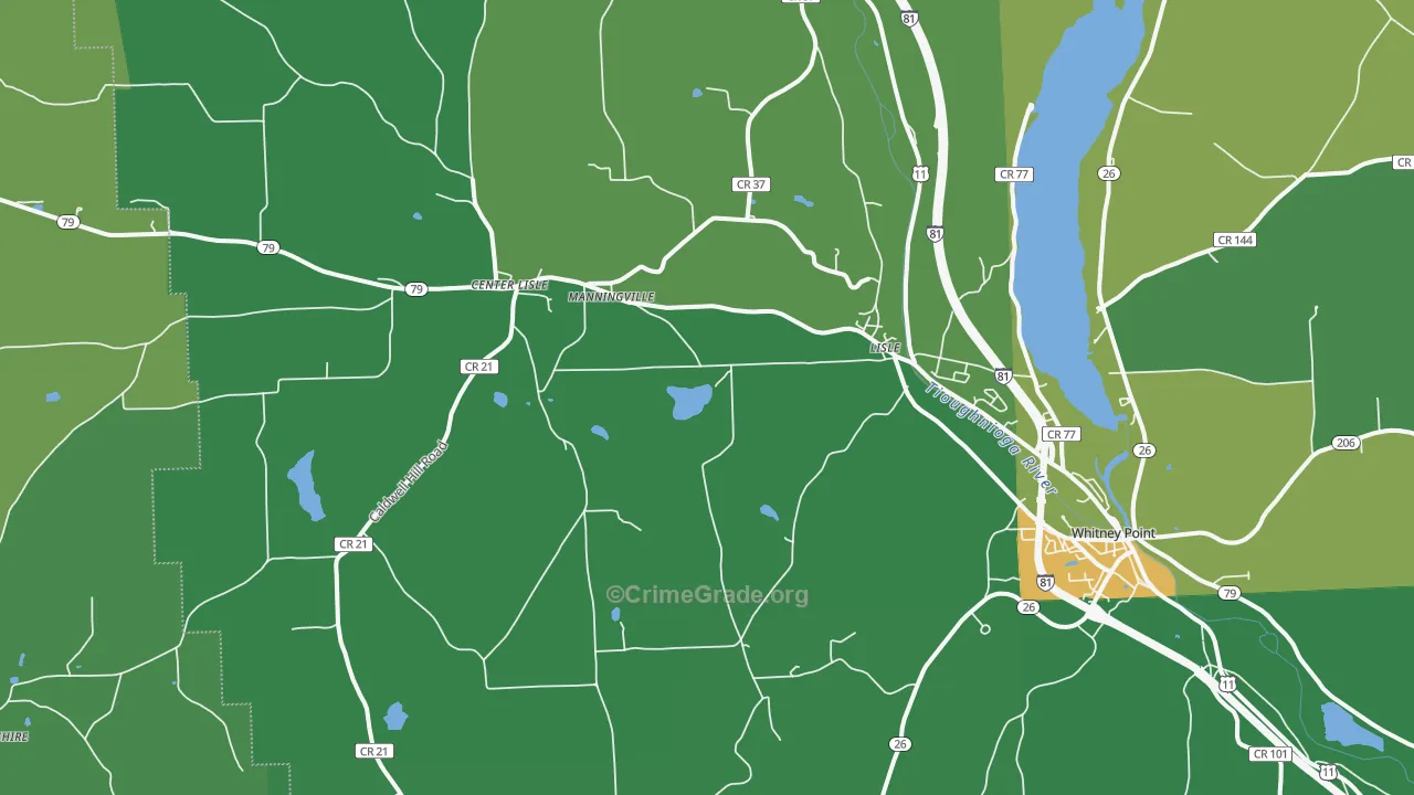 Lisle, NY Map of Drug-Related Crime Rates