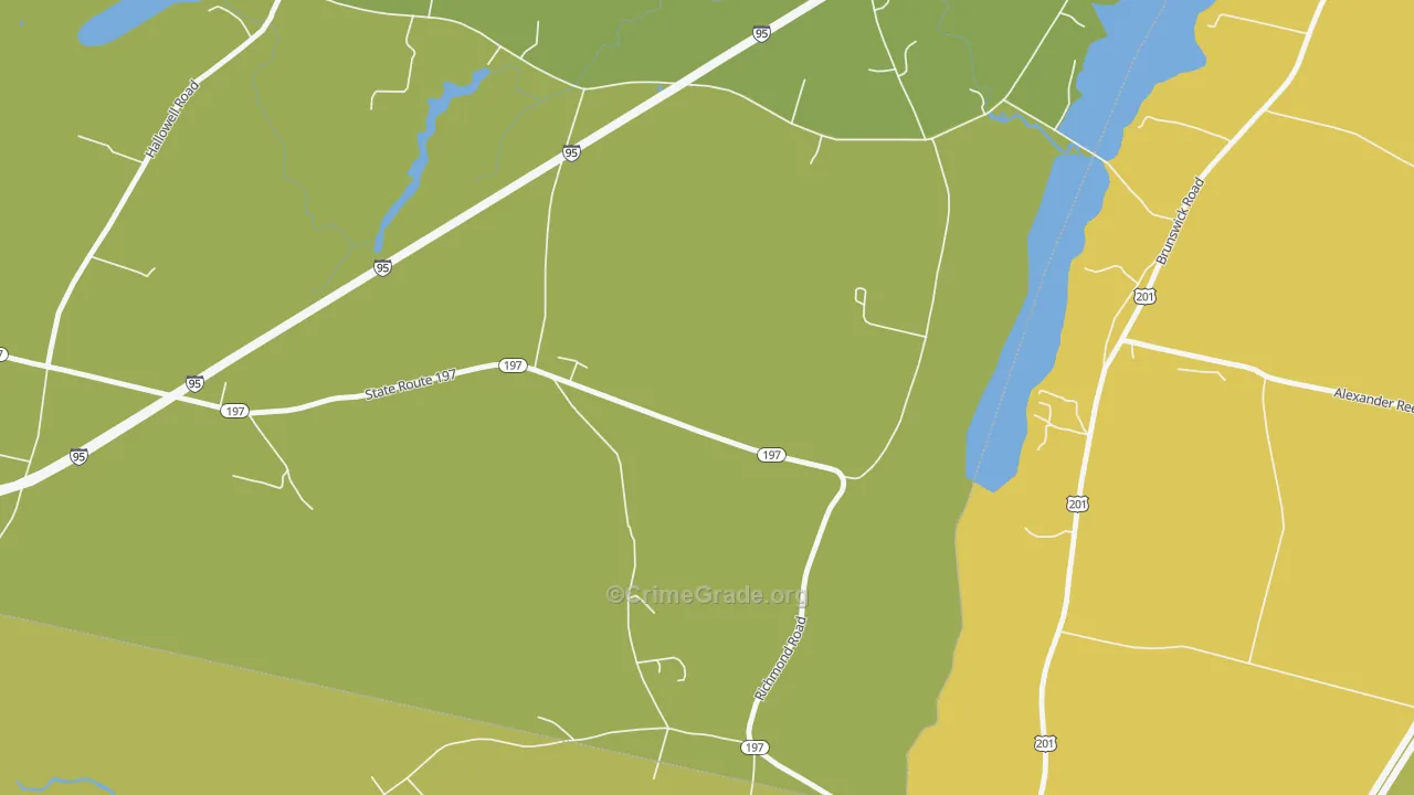 Litchfield Plains, ME Map of Drug-Related Crime Rates