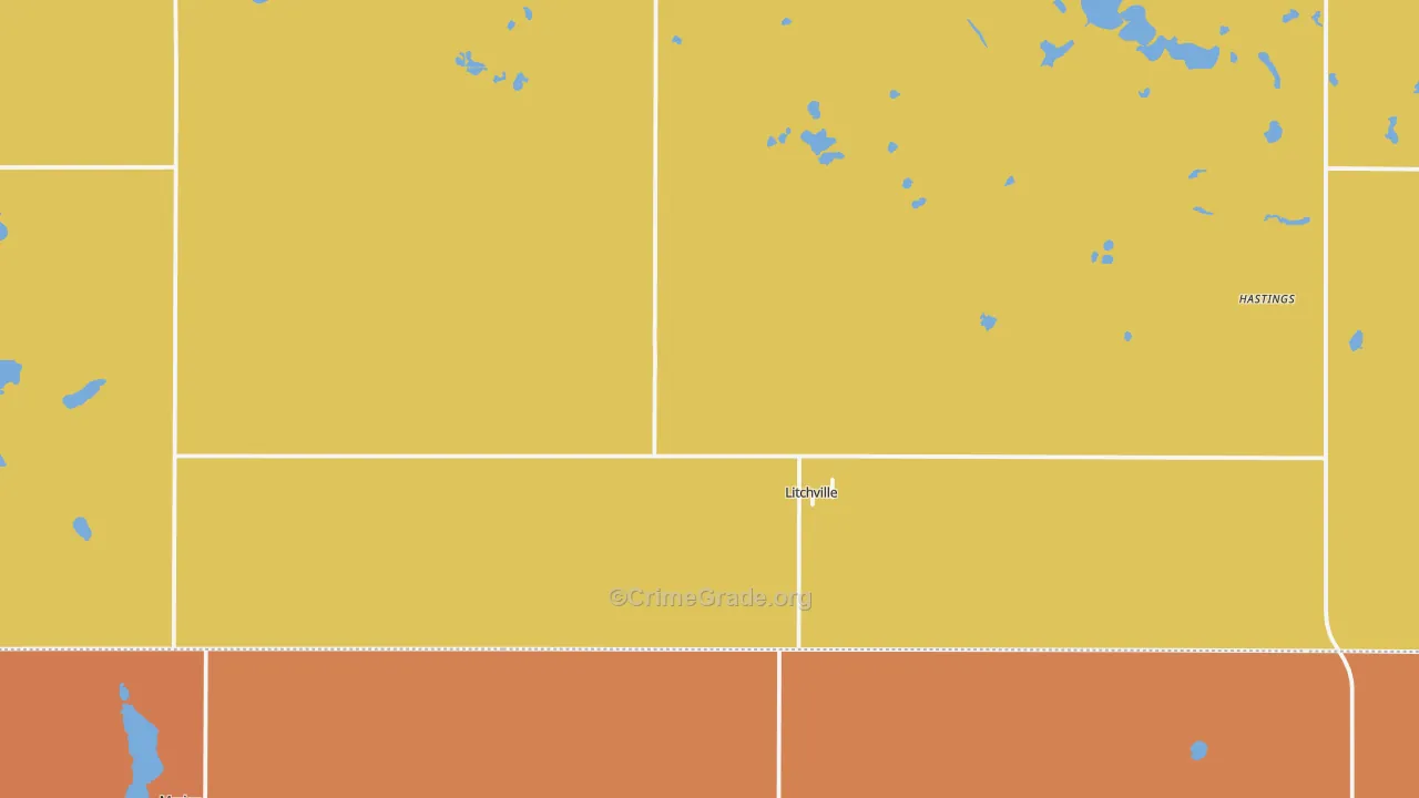 Litchville, ND Map of Drug-Related Crime Rates