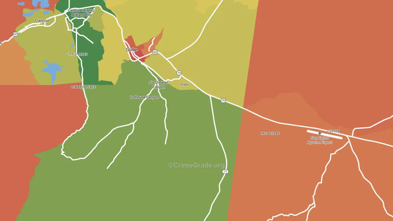 Little Acres, AZ Map of Drug-Related Crime Rates