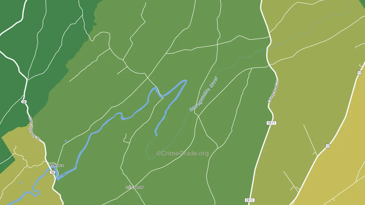 Little Bow, NY Map of Drug-Related Crime Rates