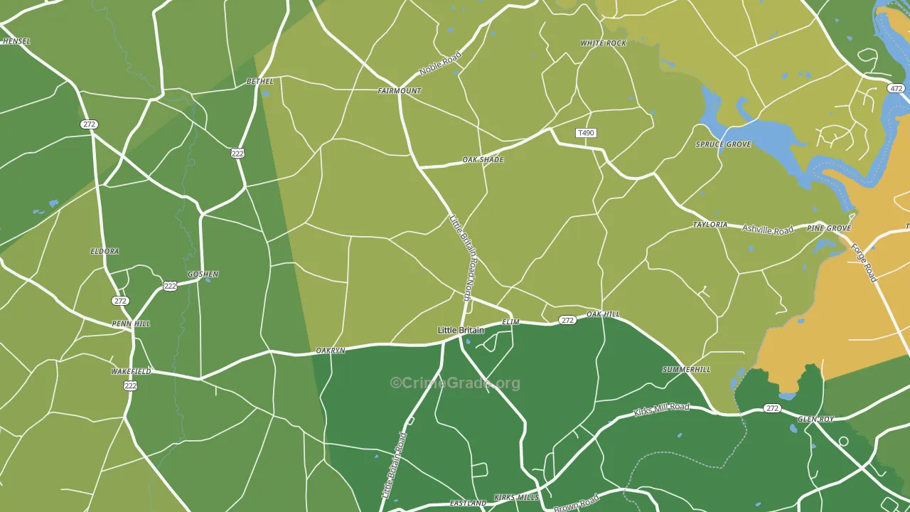 Little Britain, PA Map of Drug-Related Crime Rates