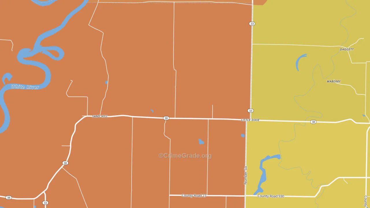 Little Dixie, AR Map of Drug-Related Crime Rates