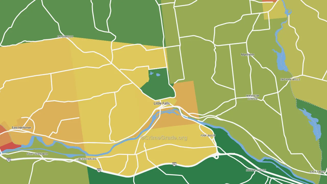 Little Falls, NY Map of Drug-Related Crime Rates