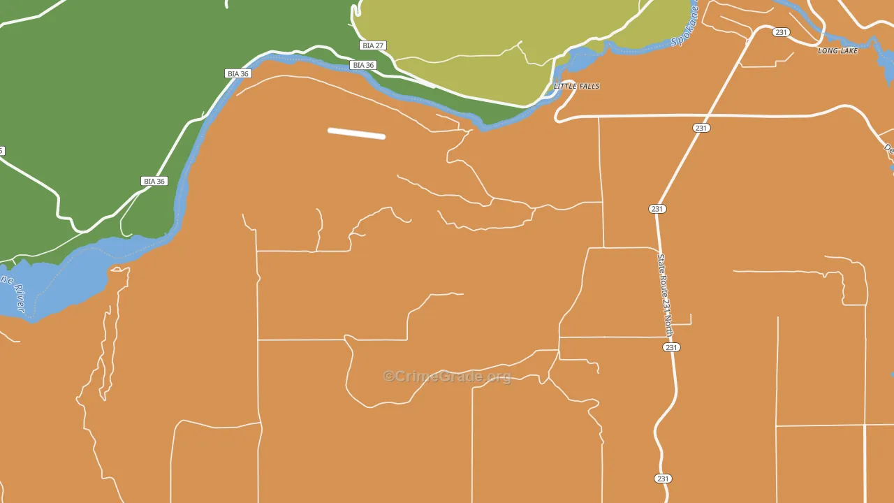 Little Falls, WA Map of Drug-Related Crime Rates