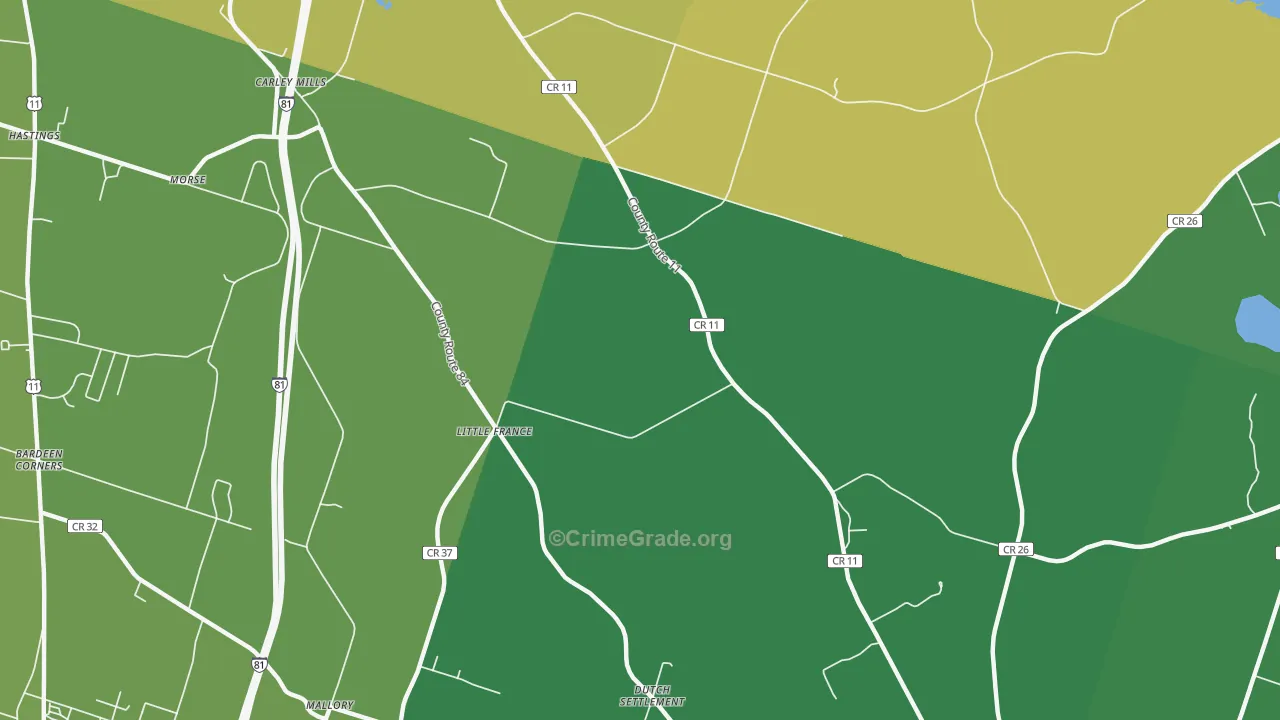 Little France, NY Map of Drug-Related Crime Rates