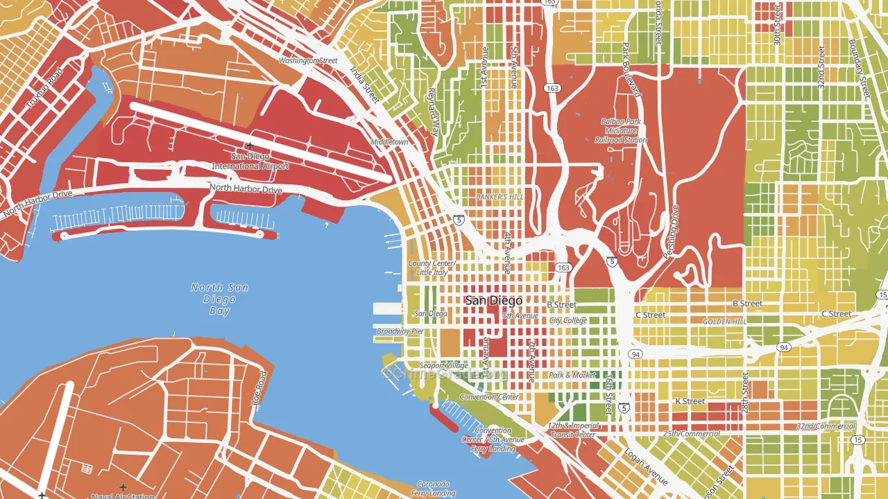 Little Italy, San Diego, CA Map of Drug-Related Crime Rates