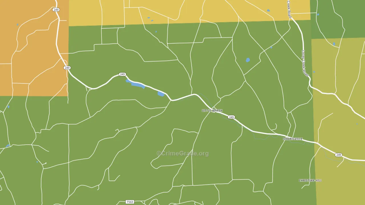 Little Marsh, PA Map of Drug-Related Crime Rates
