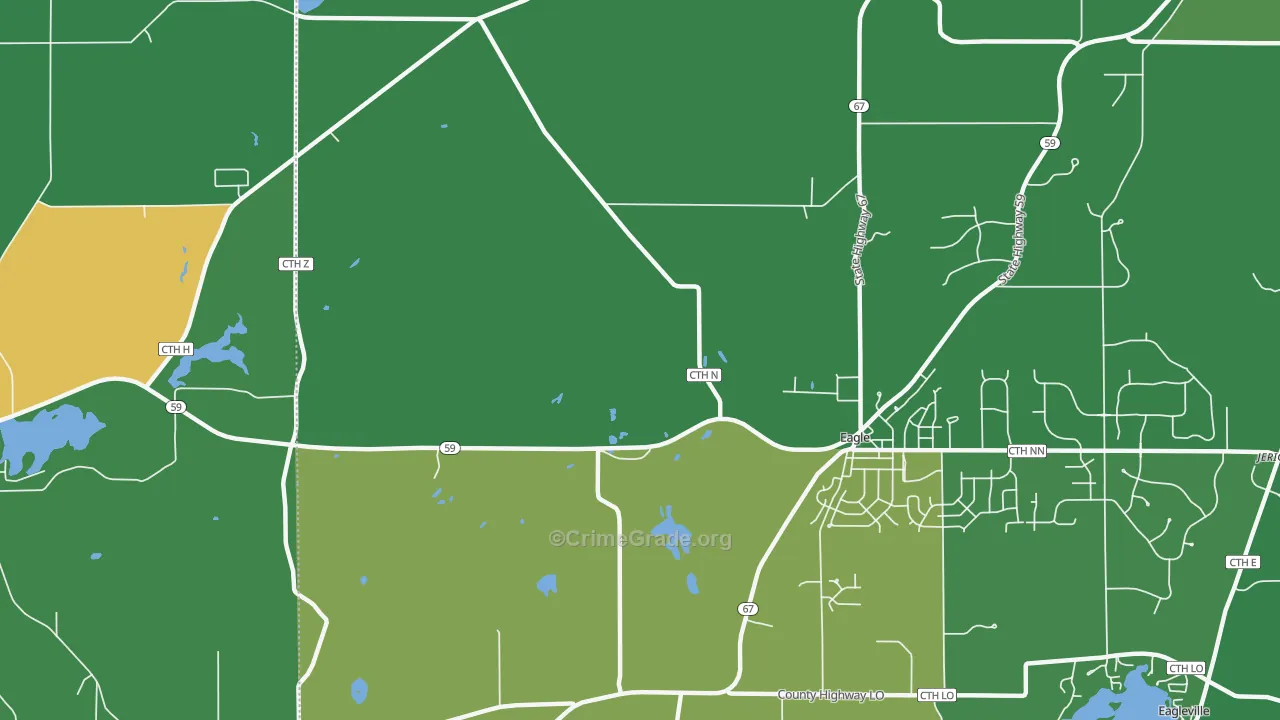 Little Prairie, WI Map of Drug-Related Crime Rates