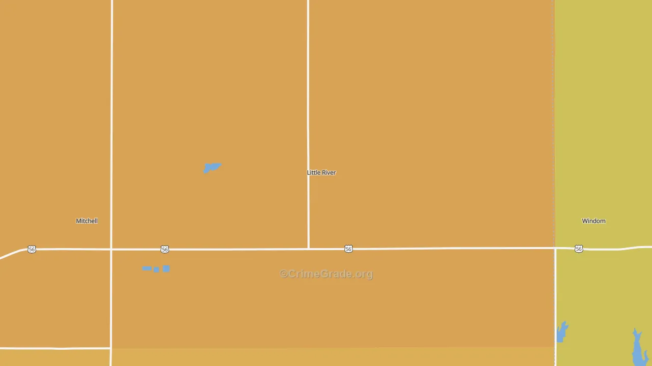 Little River, KS Map of Drug-Related Crime Rates