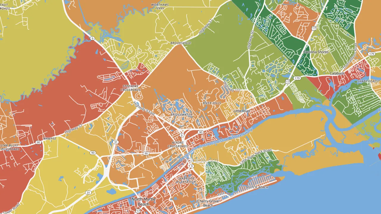 Little River, SC Map of Drug-Related Crime Rates