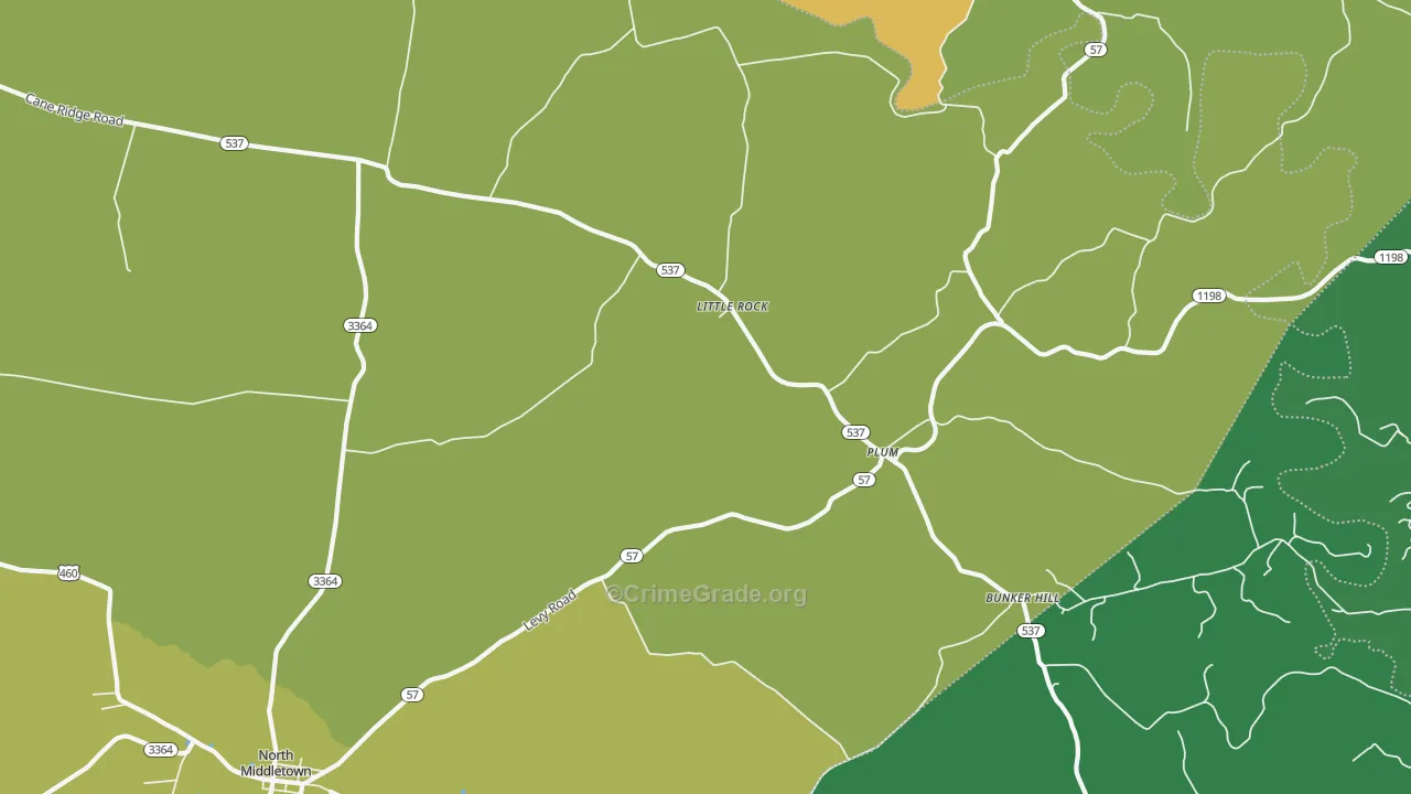 Little Rock, KY Map of Drug-Related Crime Rates