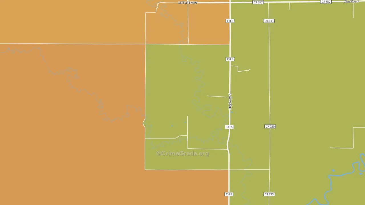 Little Swan, MN Map of Drug-Related Crime Rates