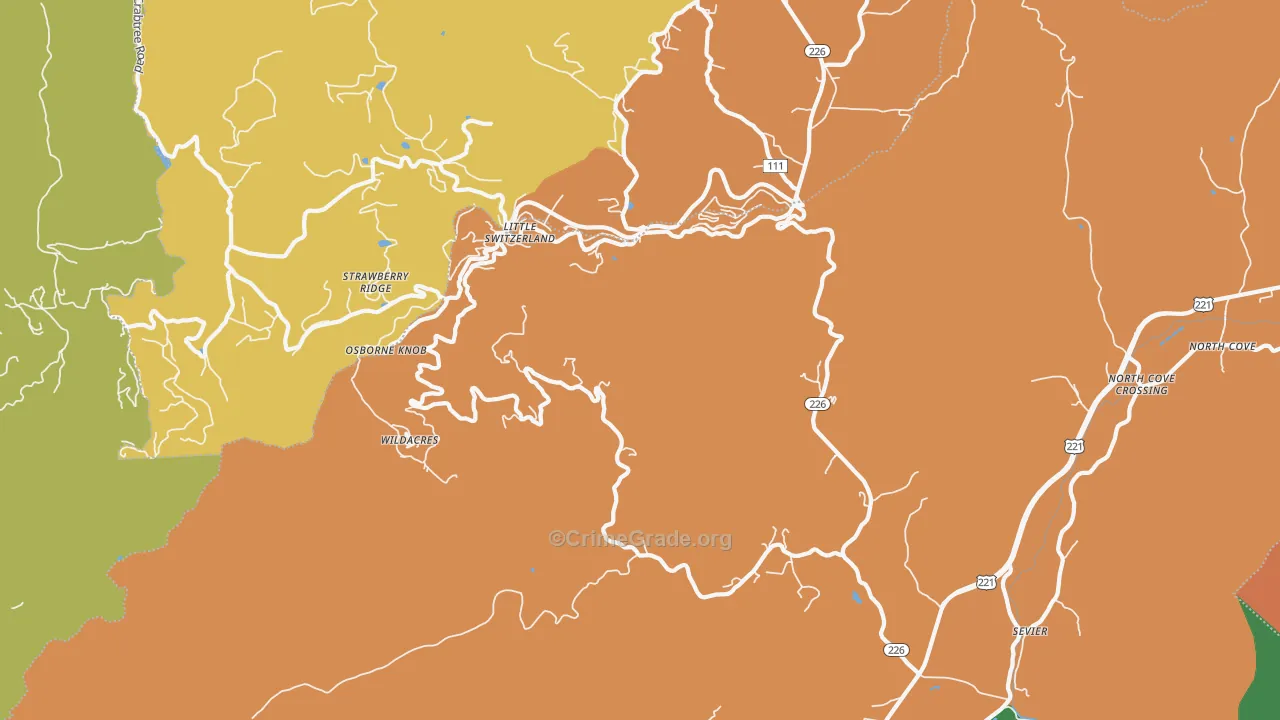 Little Switzerland, NC Map of Drug-Related Crime Rates