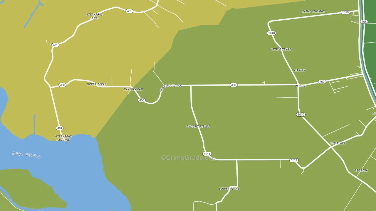 Little Texas, LA Map of Drug-Related Crime Rates