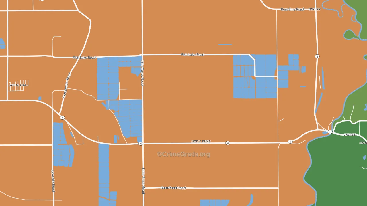 Little Texas, MS Map of Drug-Related Crime Rates