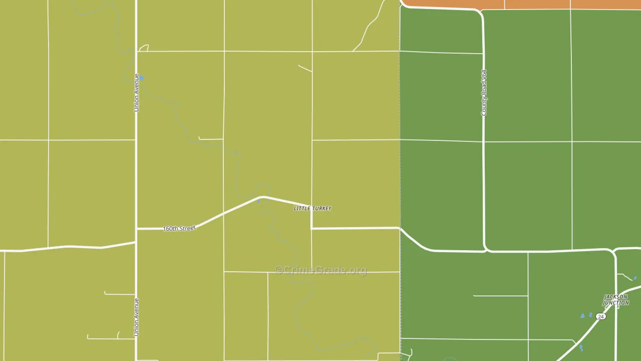 Little Turkey, IA Map of Drug-Related Crime Rates