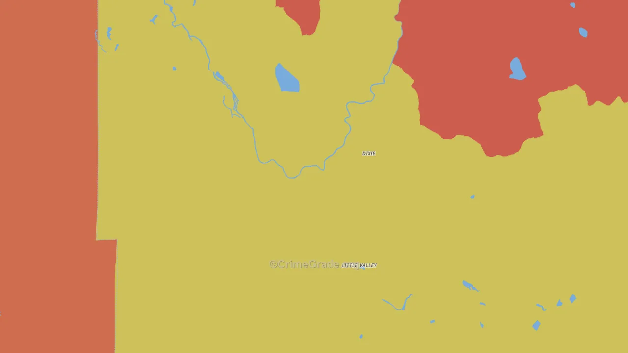 Little Valley, CA Map of Drug-Related Crime Rates