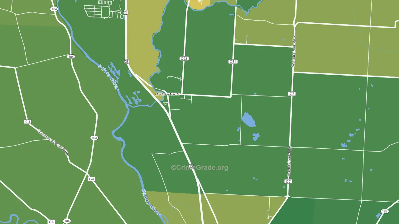 Little Walnut, OH Map of Drug-Related Crime Rates