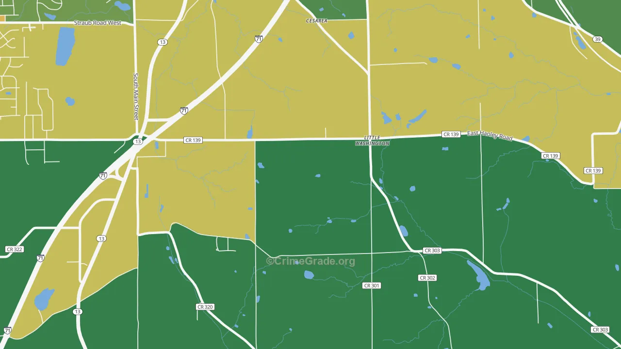 Little Washington, OH Map of Drug-Related Crime Rates
