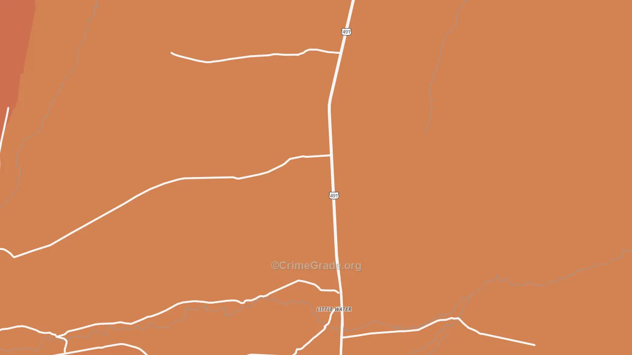 Little Water, NM Map of Drug-Related Crime Rates