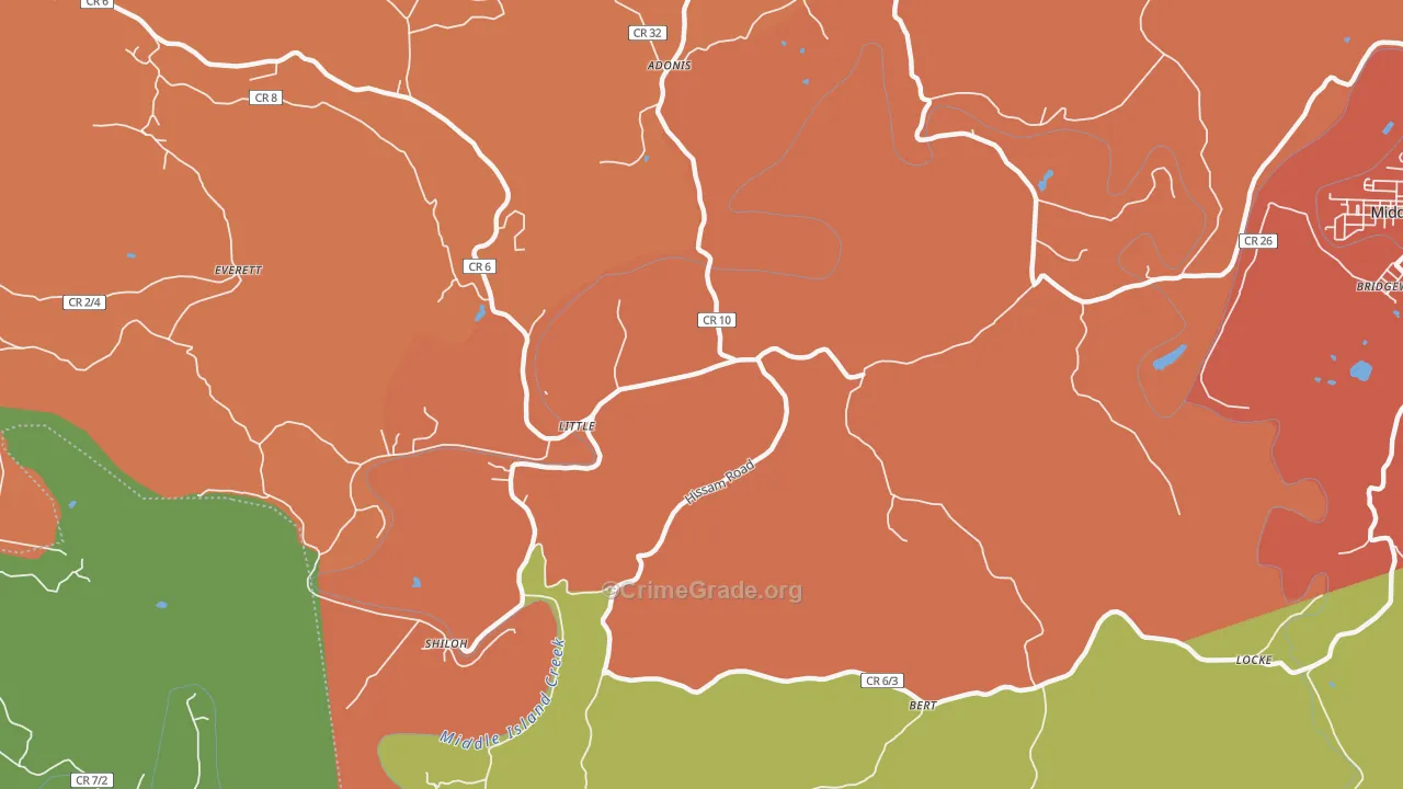 Little, WV Map of Drug-Related Crime Rates
