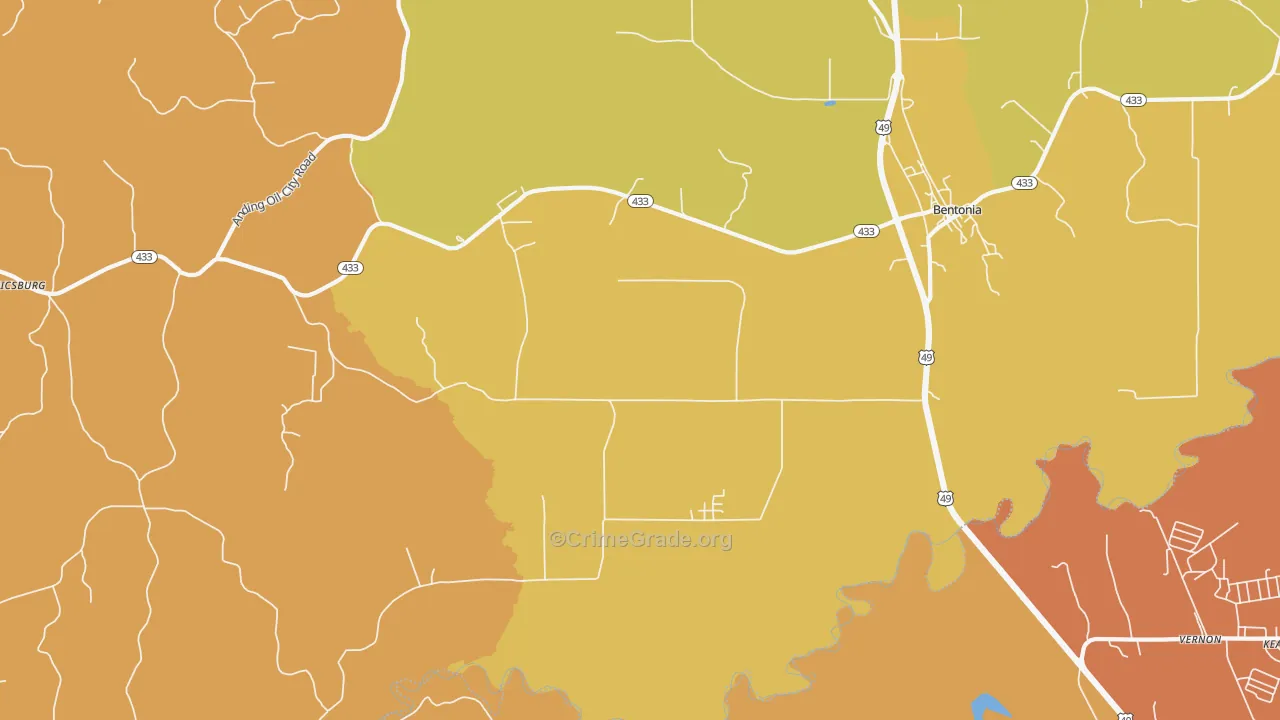 Little Yazoo, MS Map of Drug-Related Crime Rates