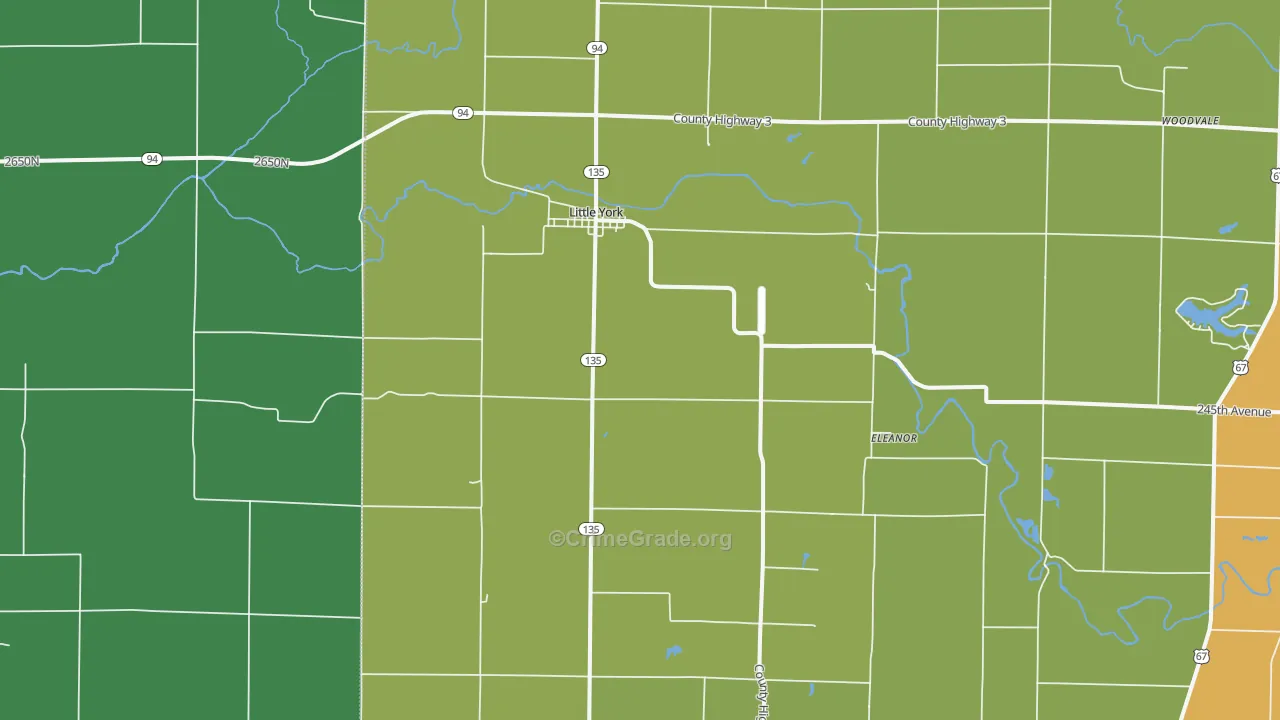 Little York, IL Map of Drug-Related Crime Rates