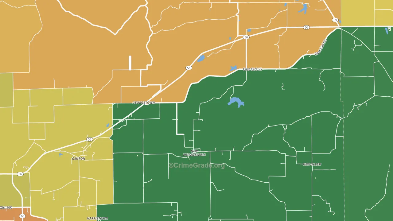 Little York, IN Map of Drug-Related Crime Rates