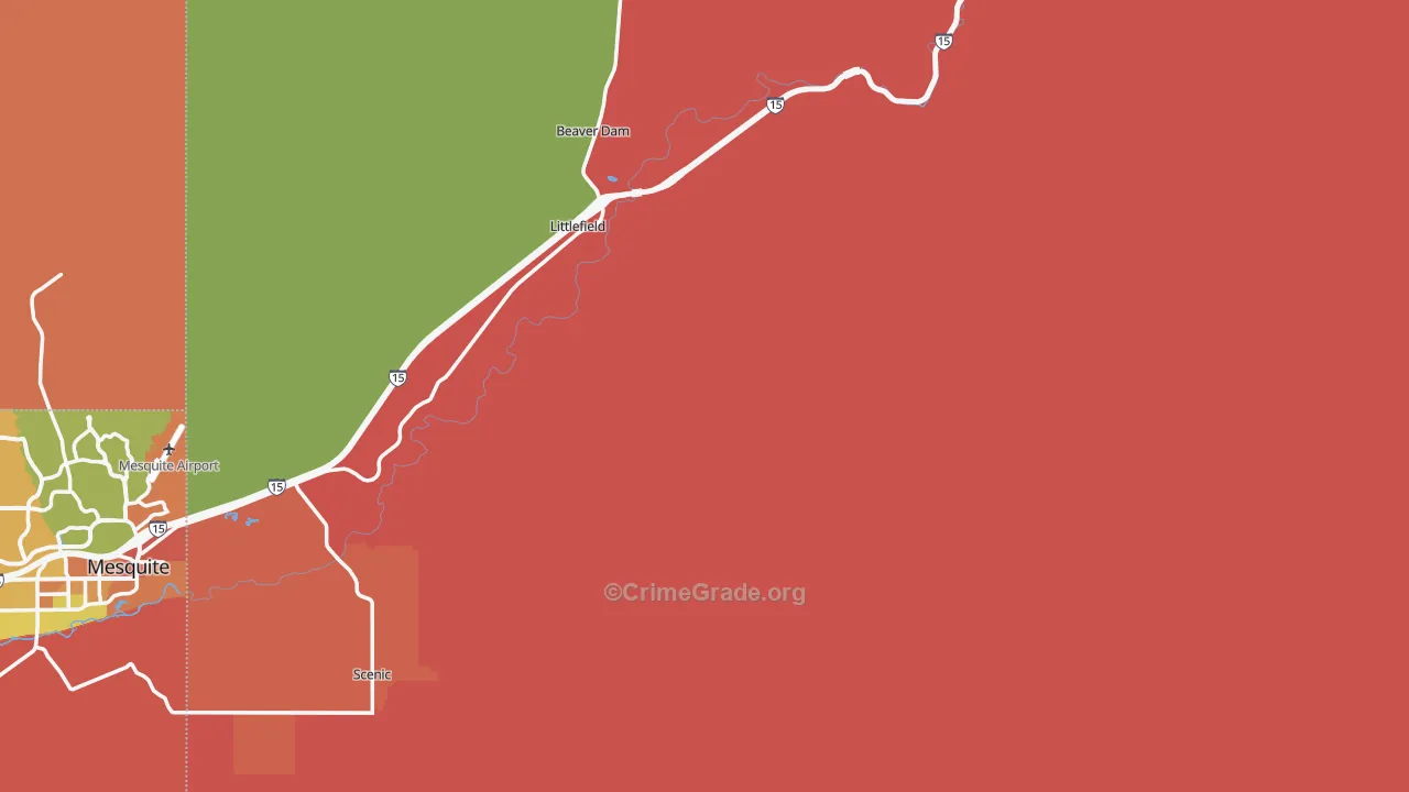 Littlefield, AZ Map of Drug-Related Crime Rates