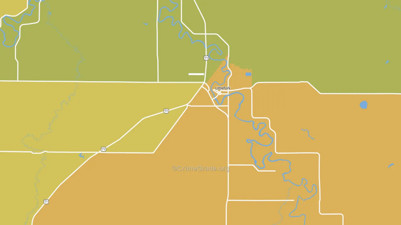 Littlefork, MN Map of Drug-Related Crime Rates