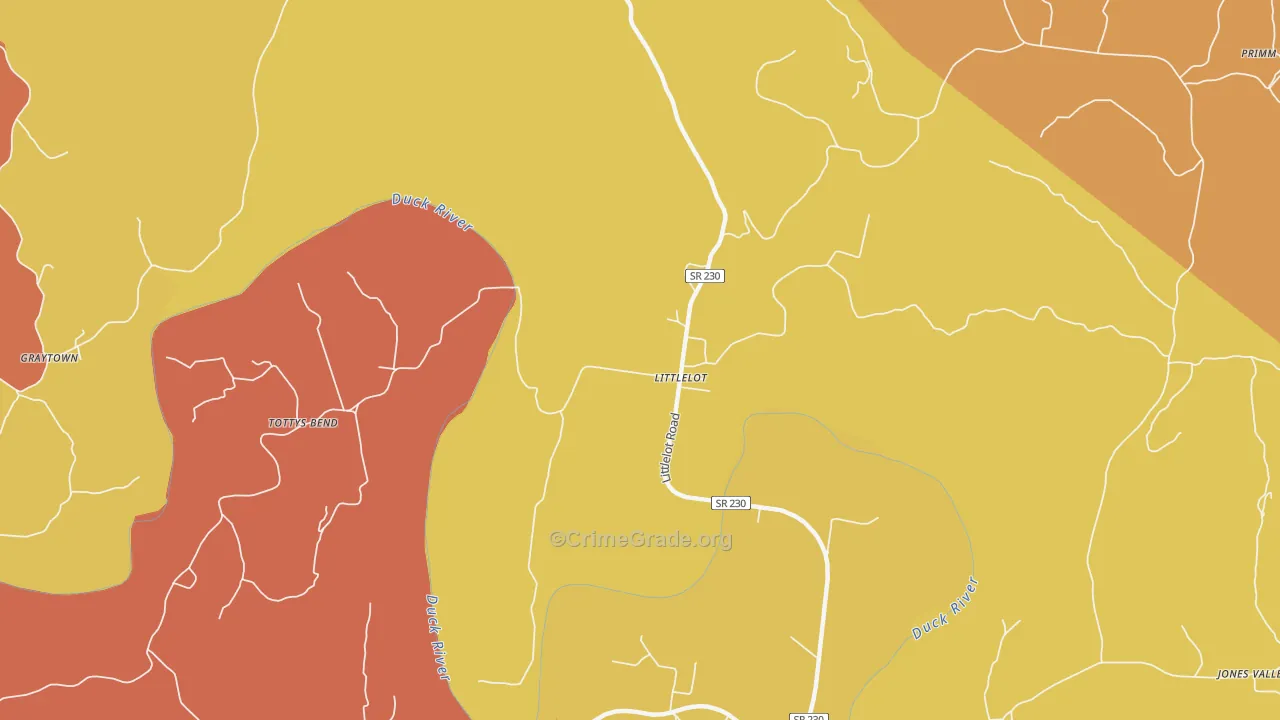 Littlelot, TN Map of Drug-Related Crime Rates