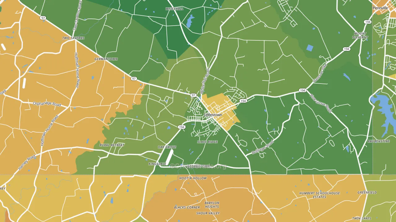 Littlestown, PA Map of Drug-Related Crime Rates