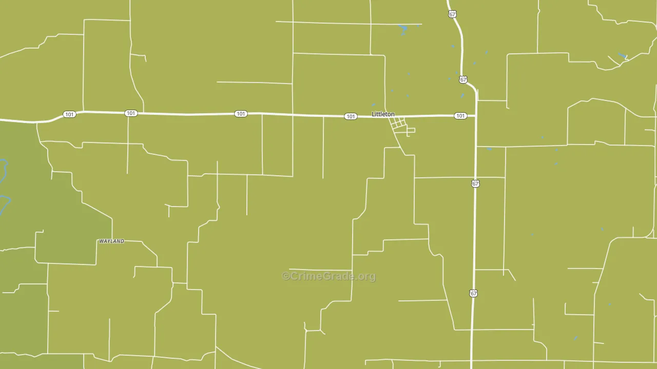 Littleton, IL Map of Drug-Related Crime Rates