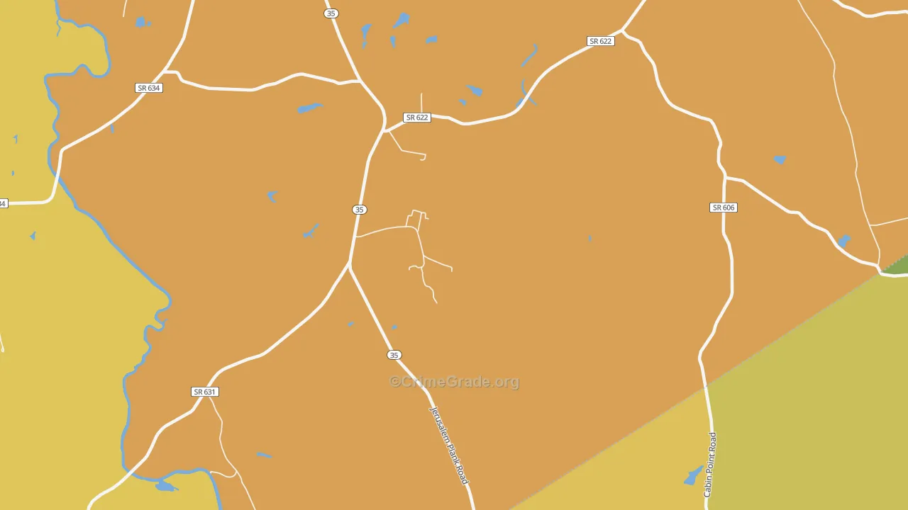 Littleton, VA Map of Drug-Related Crime Rates