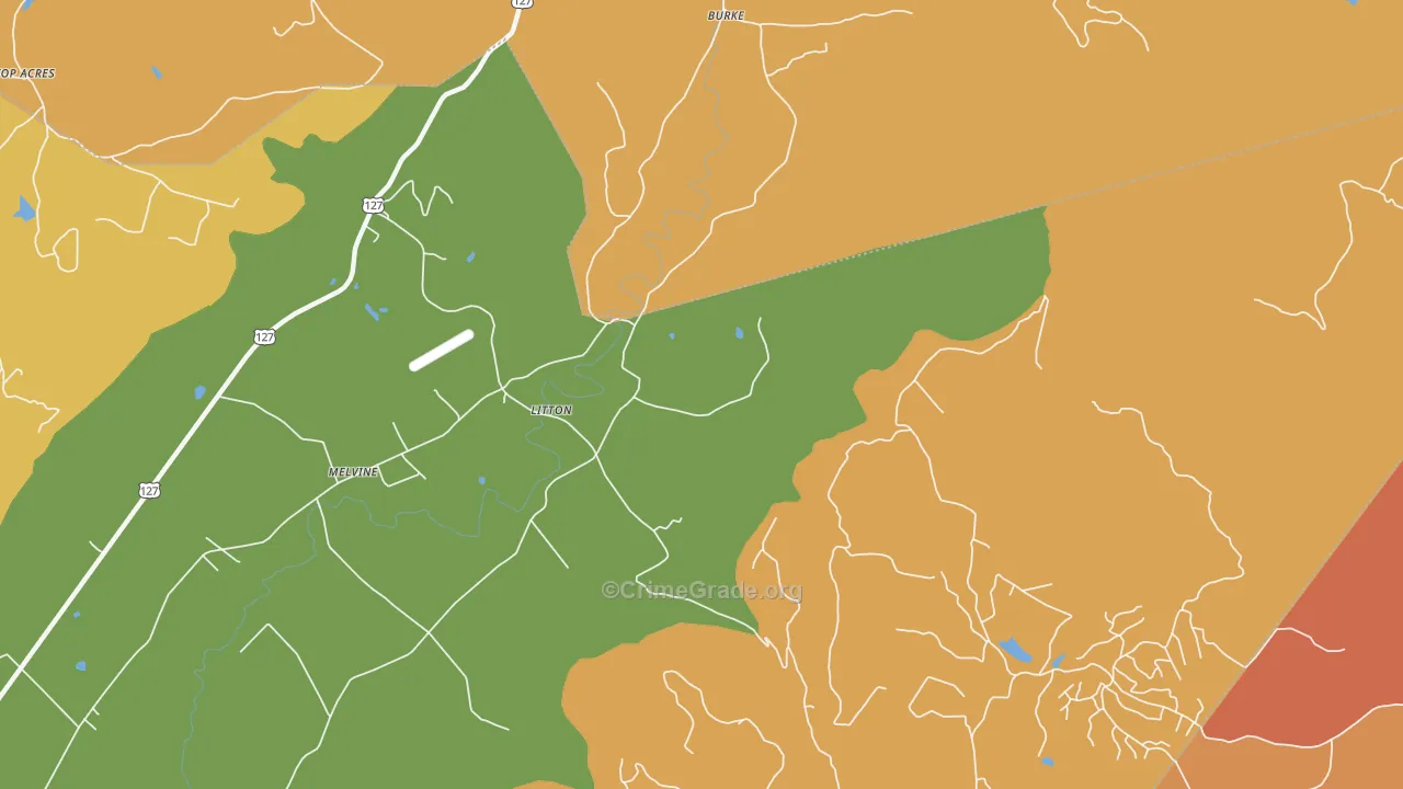 Litton, TN Map of Drug-Related Crime Rates