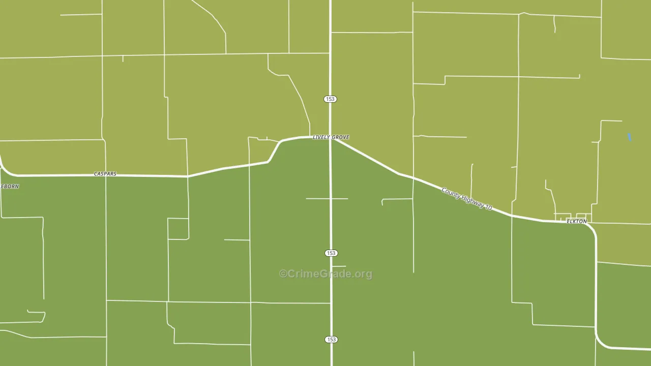 Lively Grove, IL Map of Drug-Related Crime Rates